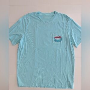 NWOT Vineyard Vines “Crab Dip” Blue shirt L